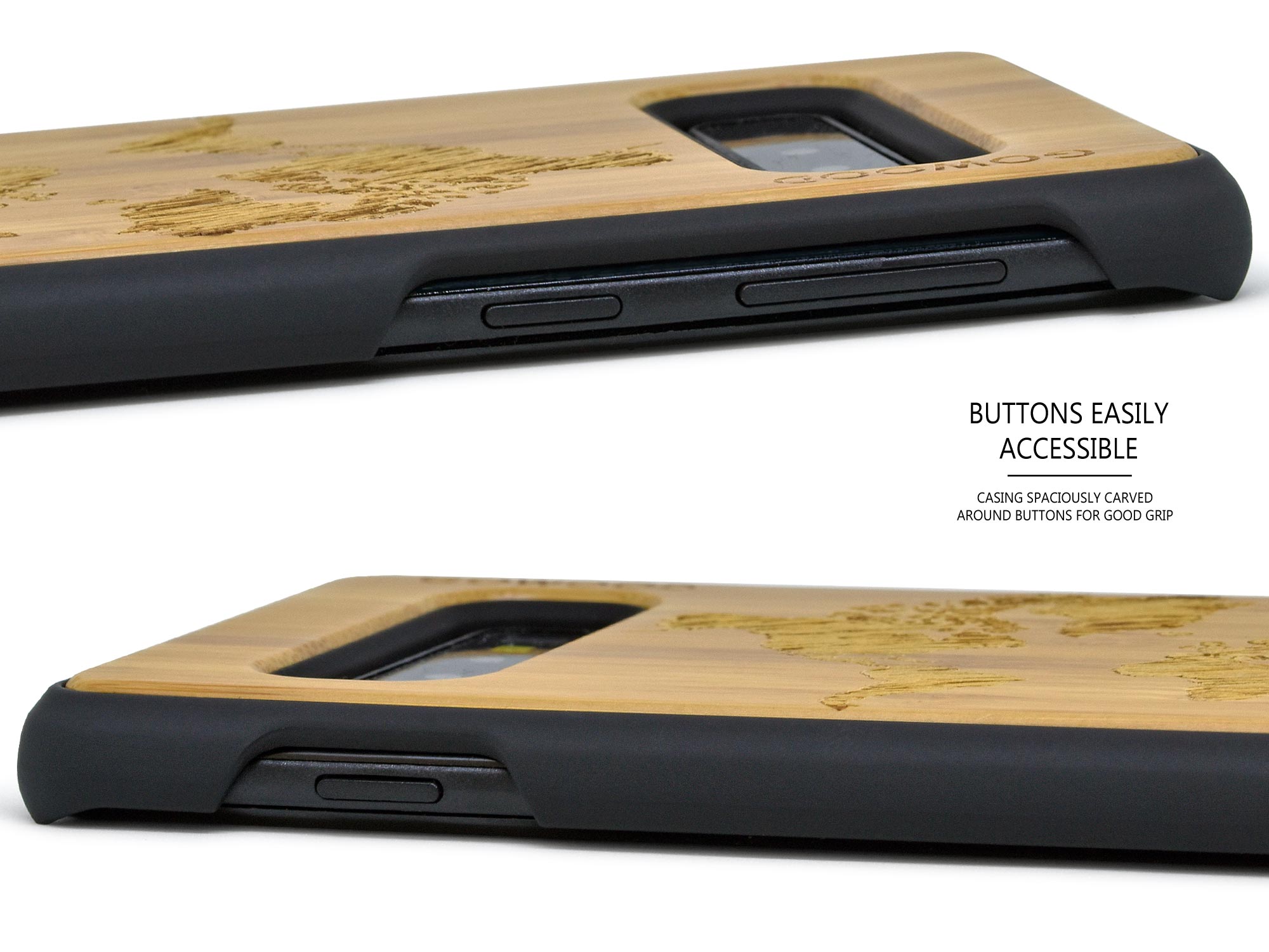 Samsung Galaxy S10 wood case worldmap