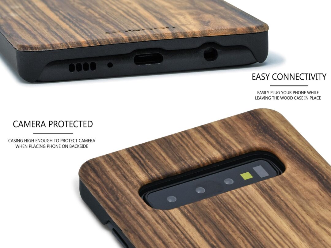 Étui Samsung Galaxy S10 en bois zébré
