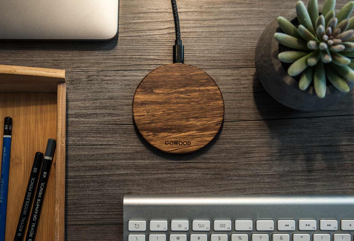 Walnut Wood Wireless Charger