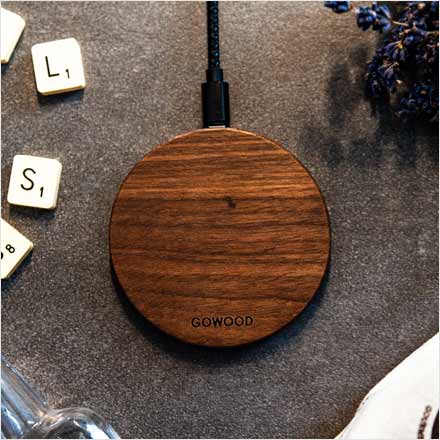 Zebra Wood Wireless Charger