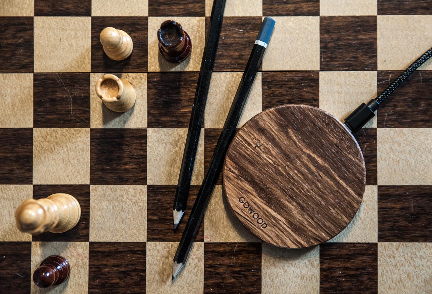 Zebra Wood Wireless Charger