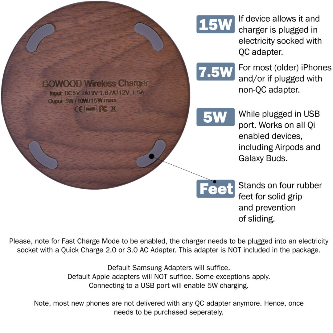 walnut wood wireless charger