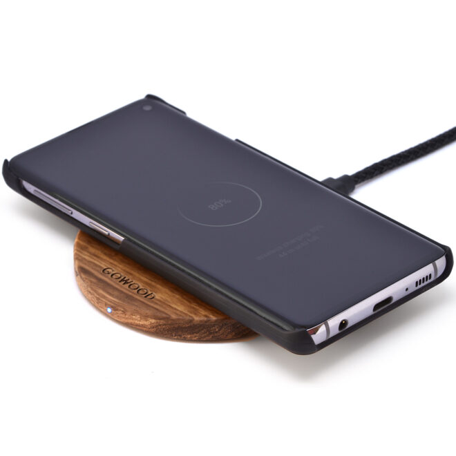 Zebra wood fast wireless charger