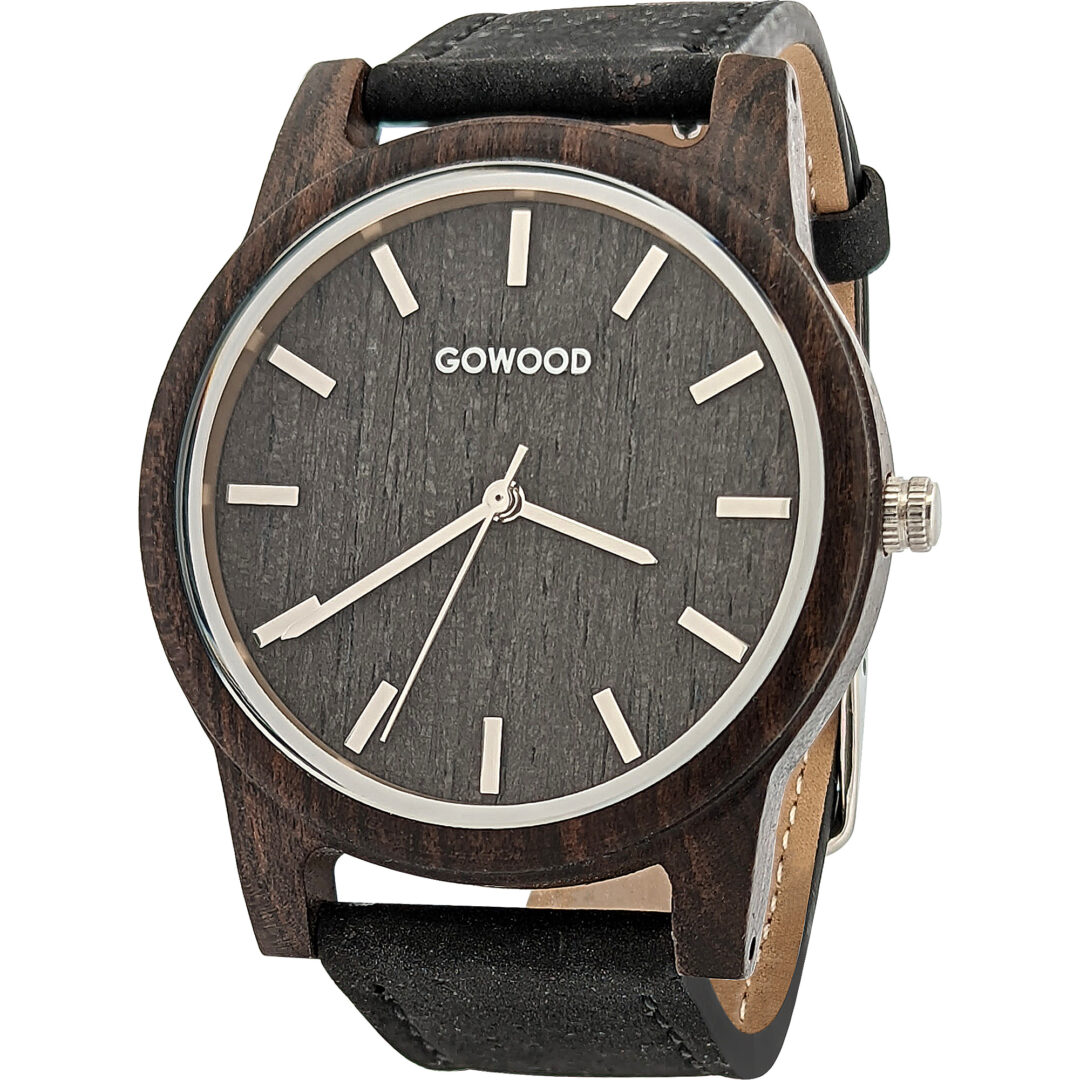 Ebony wood watch