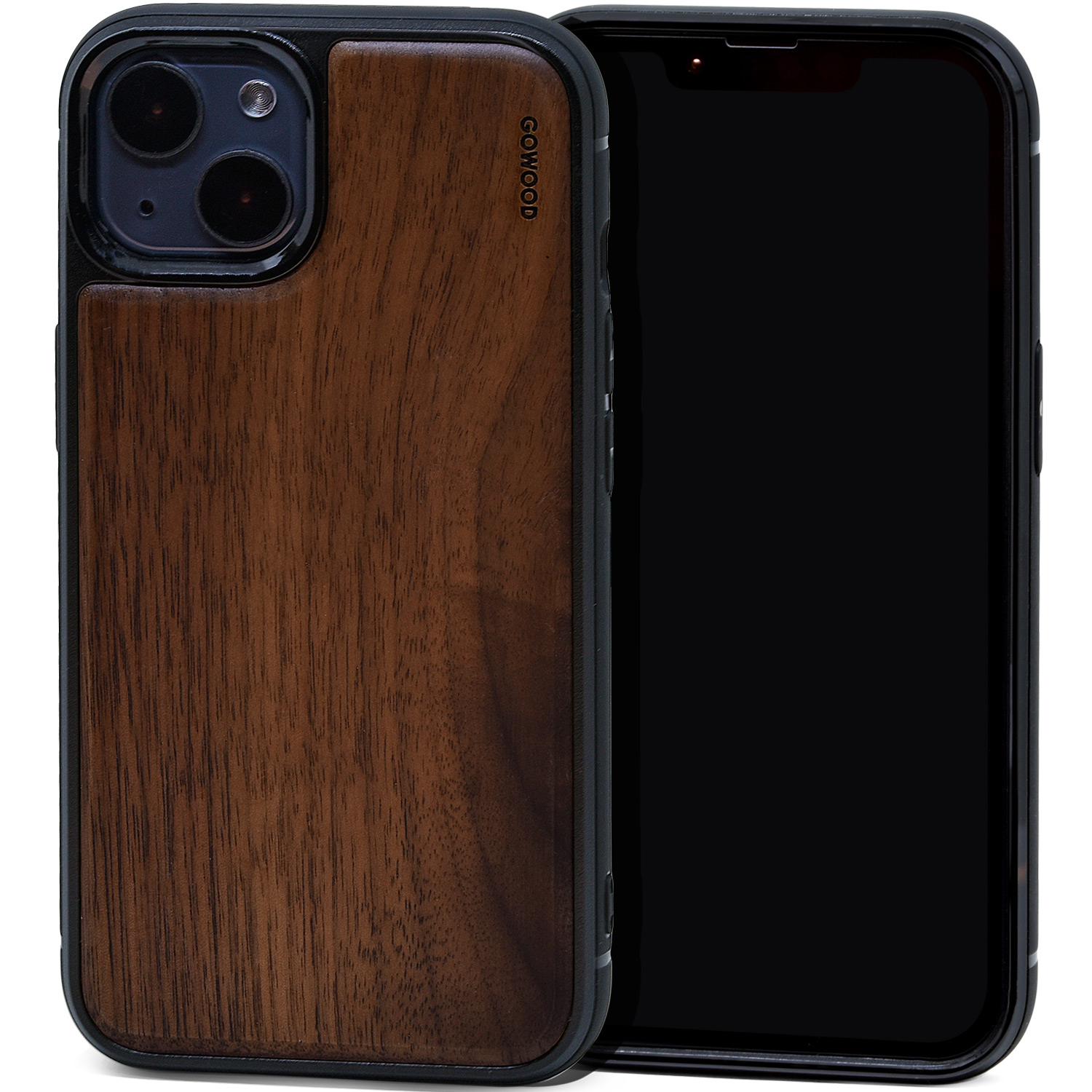 Walnut wood phone cases for iPhone 13