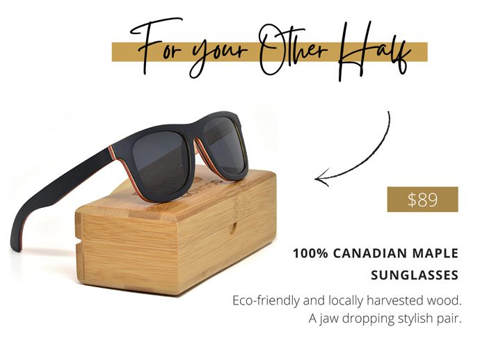 Maple wood sunglasses for men