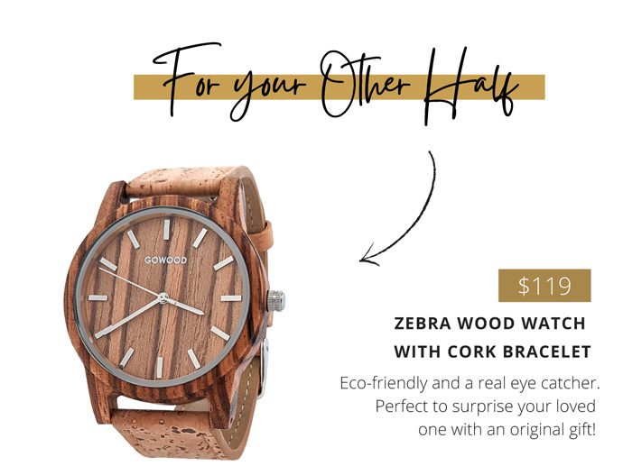 Zebra wood watch