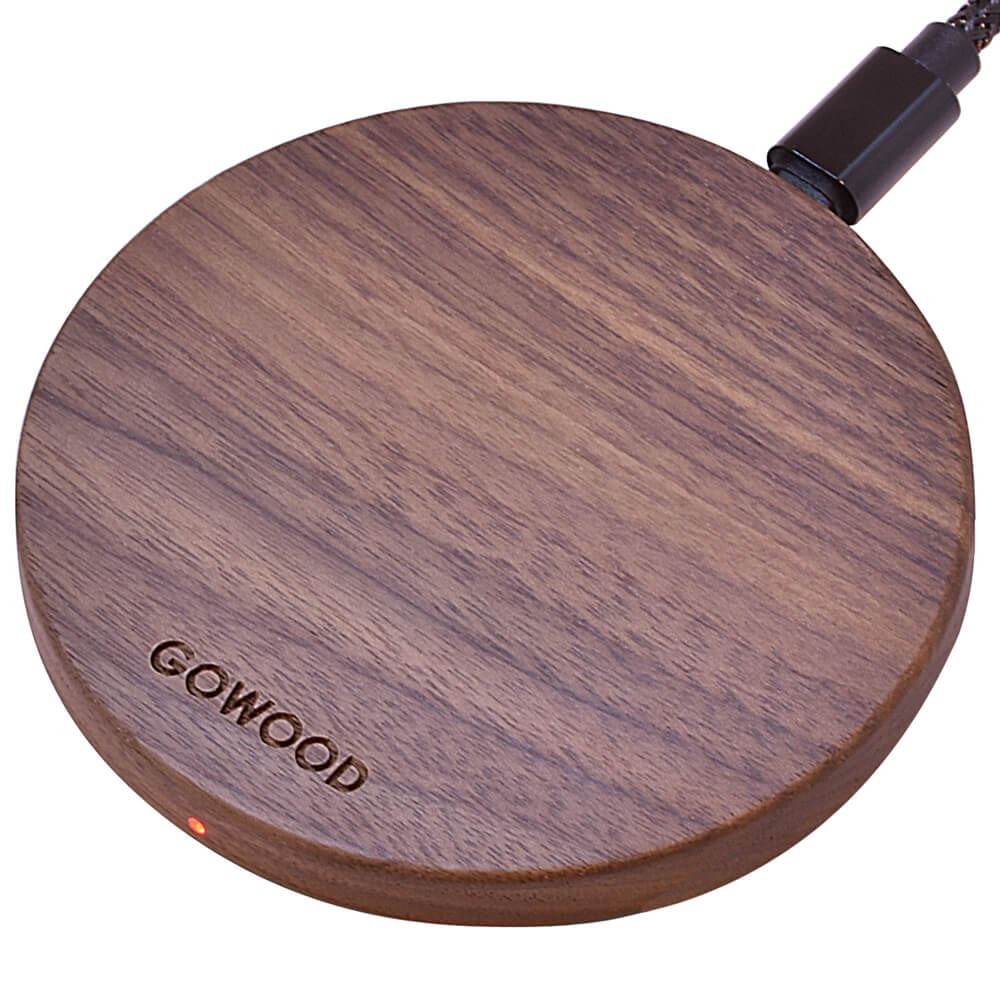Walnut Wood Wireless Charger from Gowood