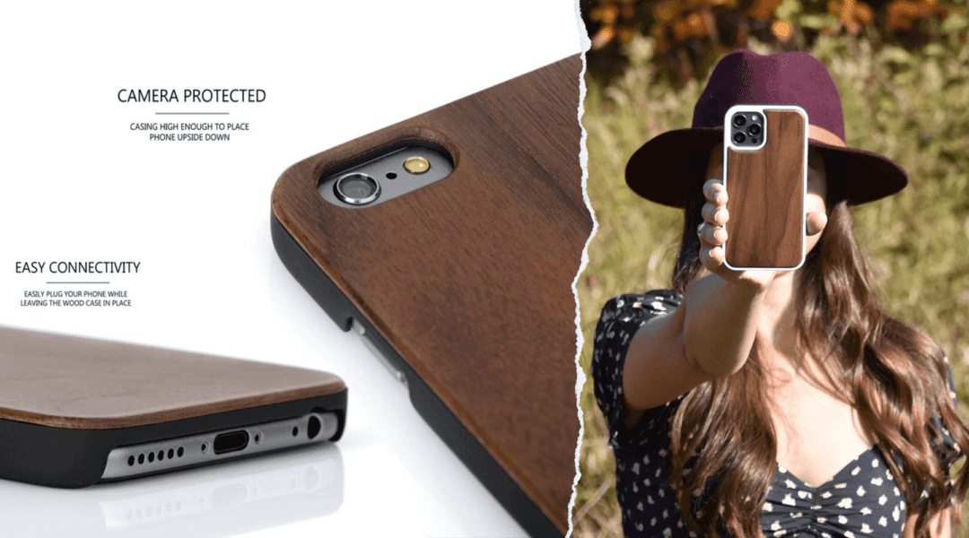 Blog post banner about the good reasons why you need to switch to a wooden phone case