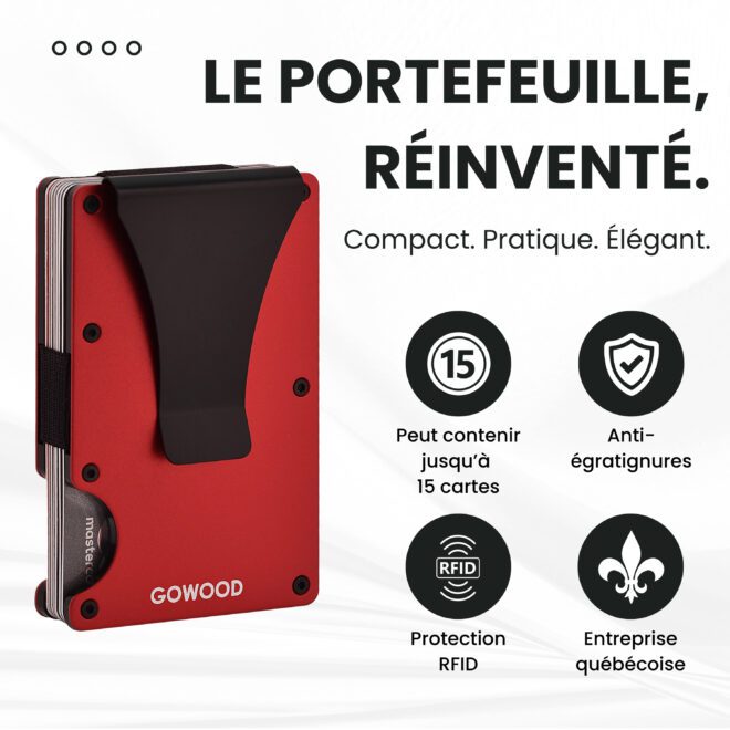 Portefeuille en métal vert et porte-cartes compact avec protection RFID
