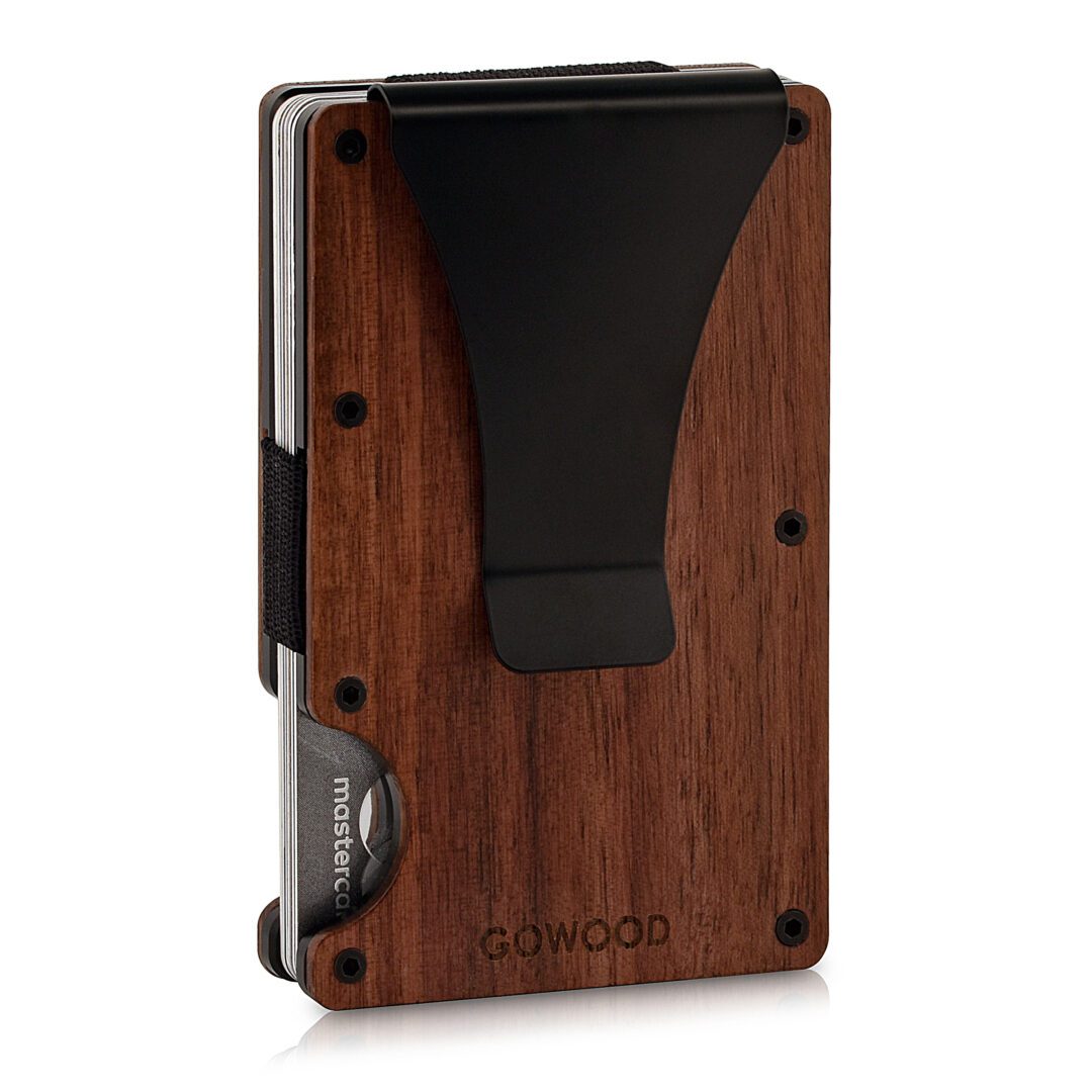 Walnut wood wallet