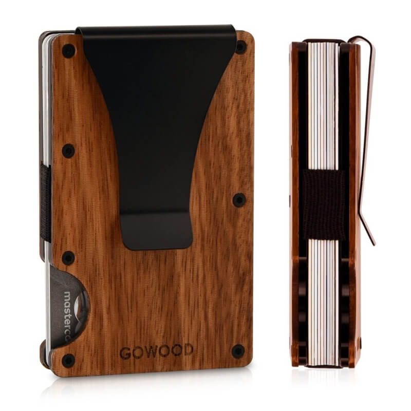 Zebra Wood Wallet With RFID Protection